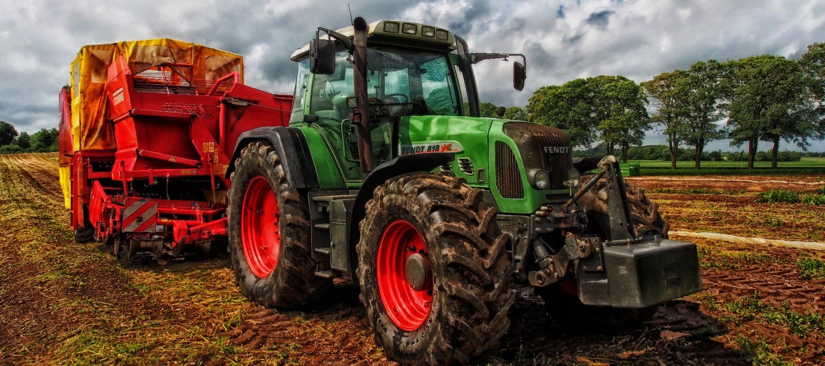 tractor field farm countryside country rural HERO