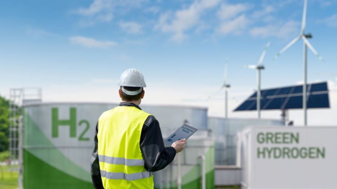 Renewable energy image and person for website